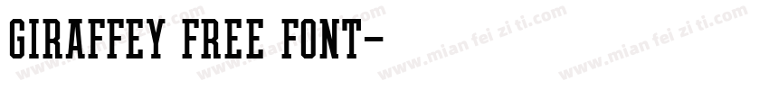 Giraffey Free Font字体转换